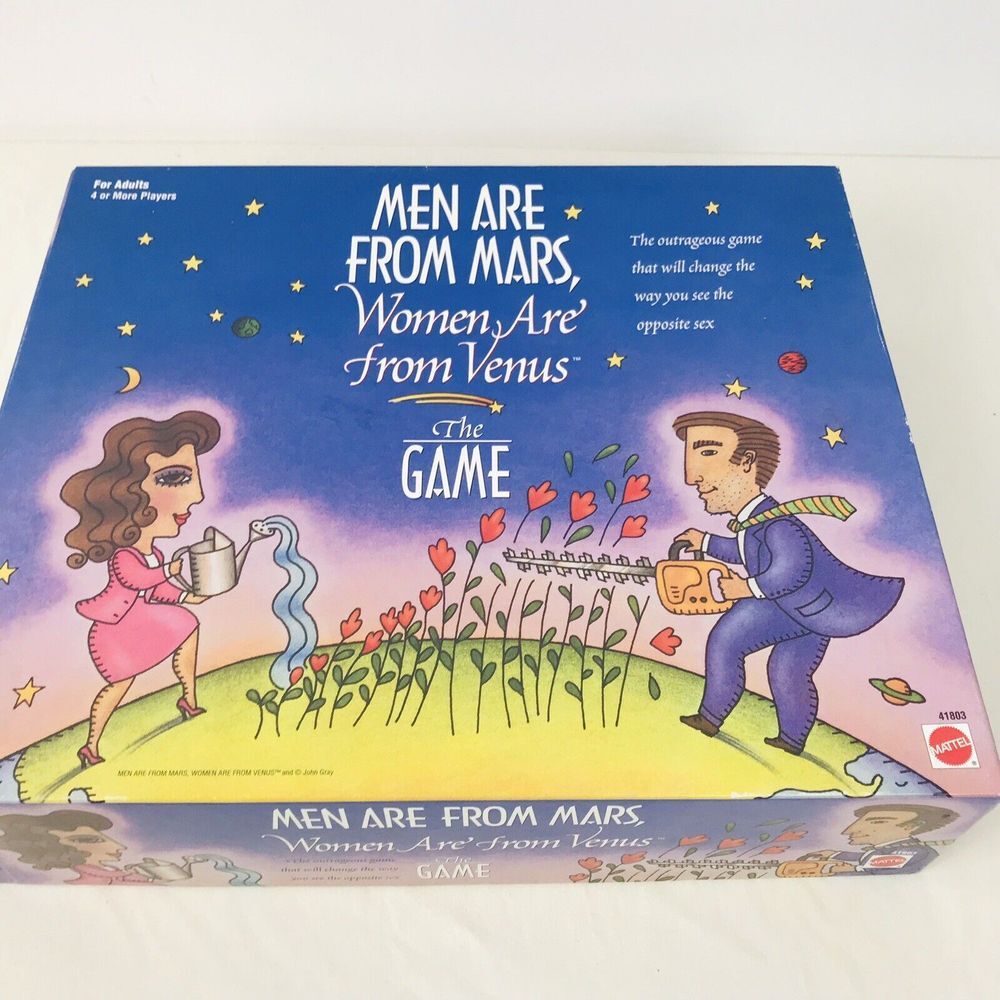 1998 Men Are From Mars Women Are From Venus Adult Board Game Mattel‎